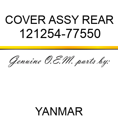 COVER ASSY, REAR 121254-77550