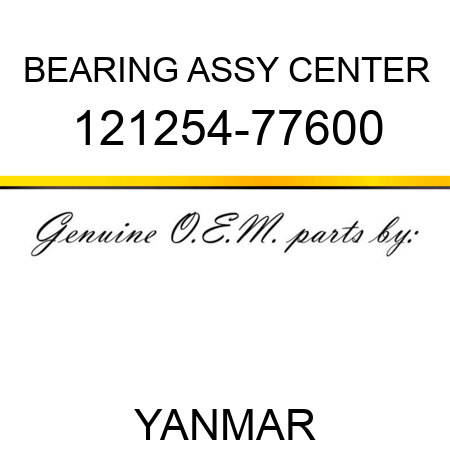 BEARING ASSY, CENTER 121254-77600