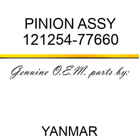 PINION ASSY 121254-77660