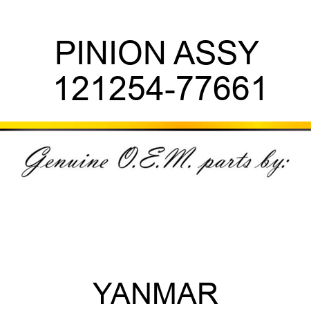 PINION ASSY 121254-77661