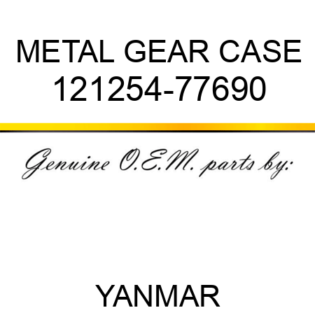 METAL, GEAR CASE 121254-77690