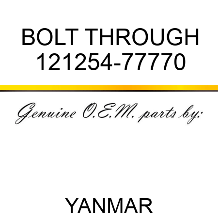 BOLT, THROUGH 121254-77770