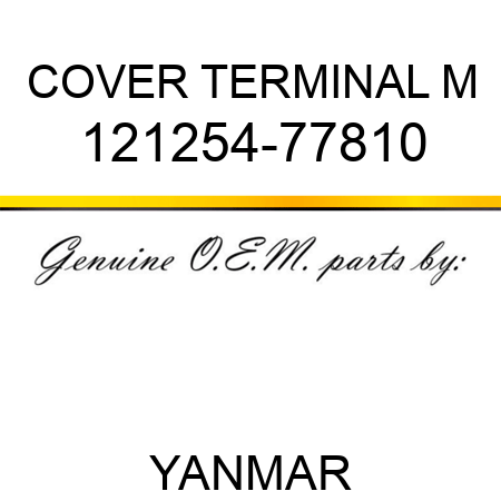COVER, TERMINAL M 121254-77810