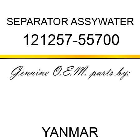 SEPARATOR ASSY,WATER 121257-55700