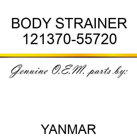 BODY, STRAINER 121370-55720