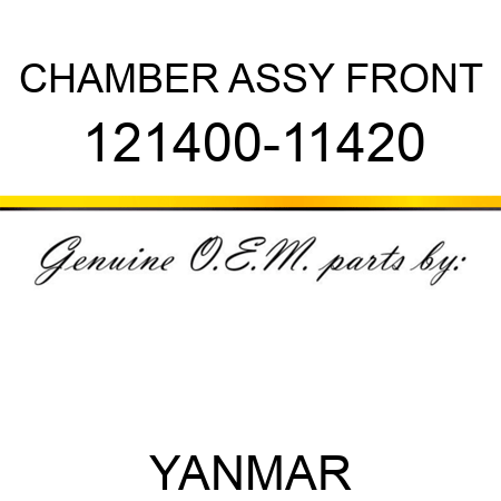 CHAMBER ASSY, FRONT 121400-11420