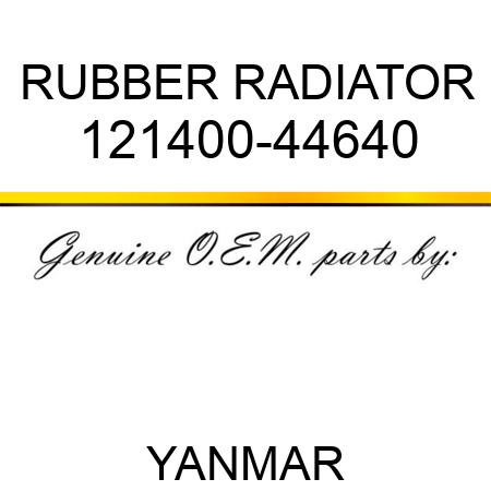 RUBBER, RADIATOR 121400-44640