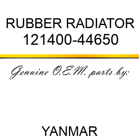 RUBBER, RADIATOR 121400-44650