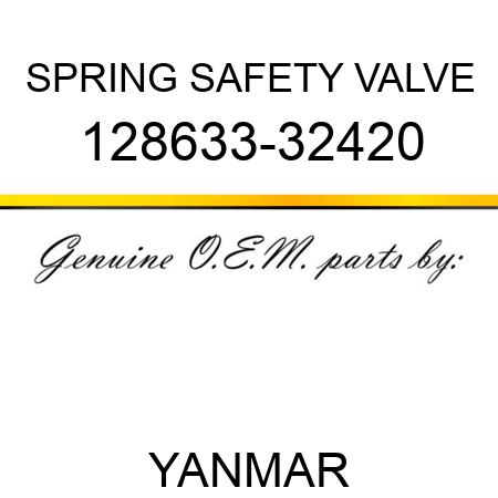 SPRING, SAFETY VALVE 128633-32420