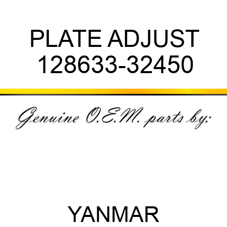 PLATE, ADJUST 128633-32450