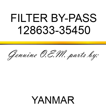 FILTER, BY-PASS 128633-35450