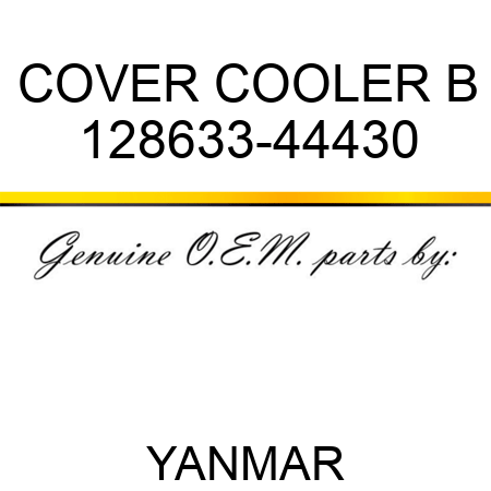 COVER, COOLER B 128633-44430