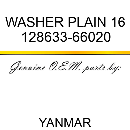 WASHER, PLAIN 16 128633-66020
