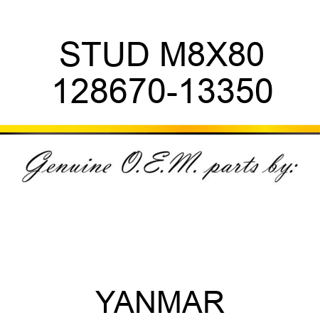 STUD, M8X80 128670-13350
