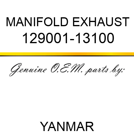 MANIFOLD, EXHAUST 129001-13100