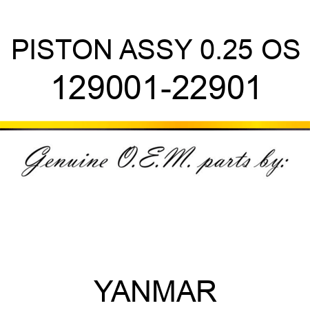 PISTON ASSY, 0.25 OS 129001-22901