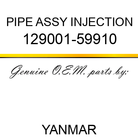 PIPE ASSY, INJECTION 129001-59910