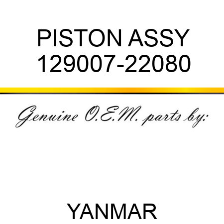 PISTON ASSY 129007-22080