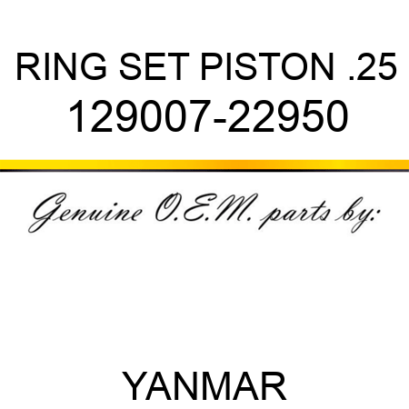 RING SET, PISTON .25 129007-22950