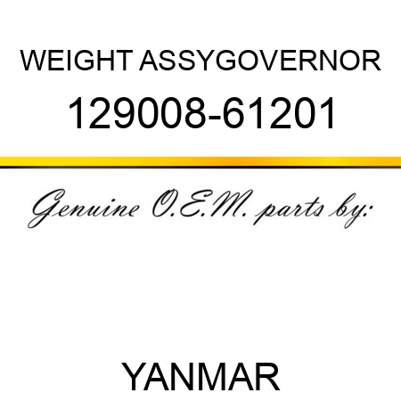 WEIGHT ASSY,GOVERNOR 129008-61201