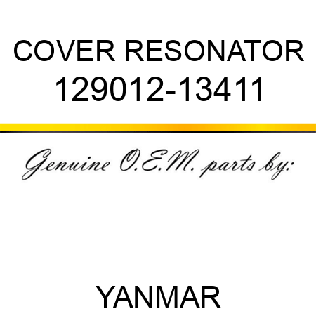 COVER, RESONATOR 129012-13411