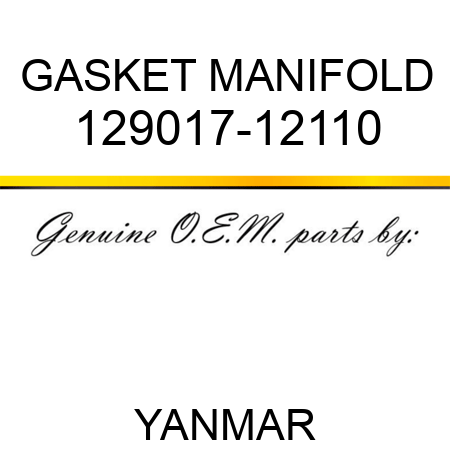 GASKET, MANIFOLD 129017-12110