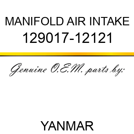 MANIFOLD, AIR INTAKE 129017-12121