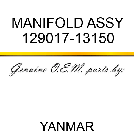MANIFOLD ASSY 129017-13150