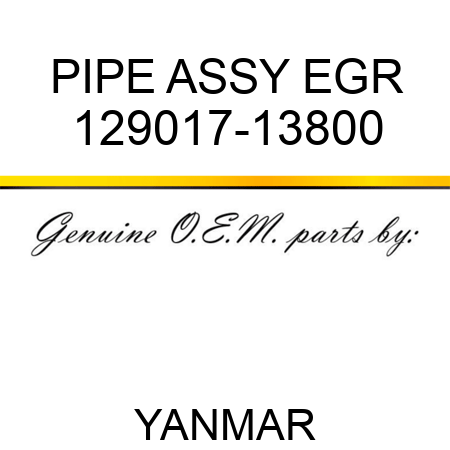 PIPE ASSY, EGR 129017-13800