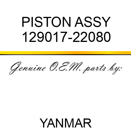 PISTON ASSY 129017-22080