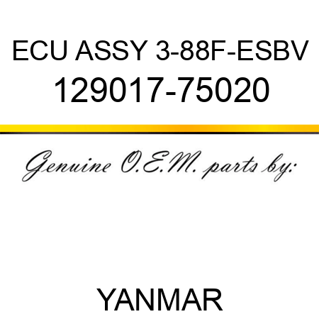 ECU ASSY, 3-88F-ESBV 129017-75020