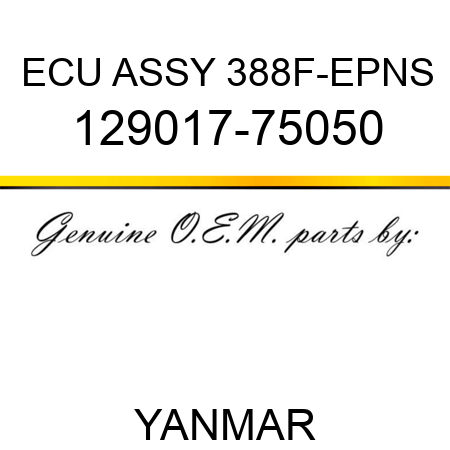 ECU ASSY, 388F-EPNS 129017-75050