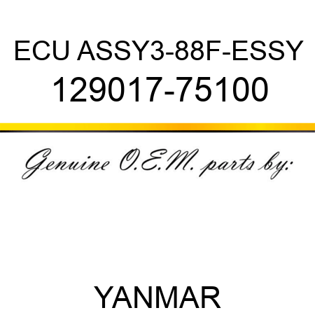 ECU ASSY,3-88F-ESSY 129017-75100