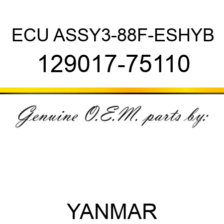 ECU ASSY,3-88F-ESHYB 129017-75110