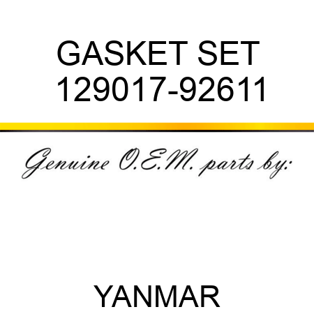 GASKET SET 129017-92611