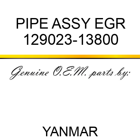 PIPE ASSY, EGR 129023-13800