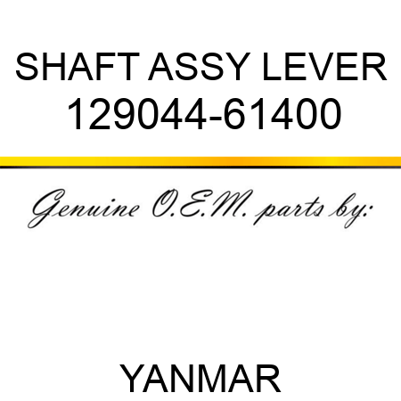 SHAFT ASSY, LEVER 129044-61400