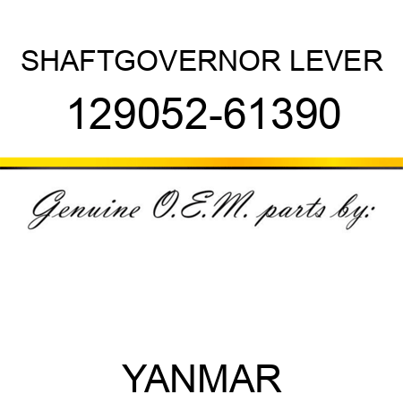 SHAFT,GOVERNOR LEVER 129052-61390