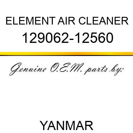 ELEMENT, AIR CLEANER 129062-12560