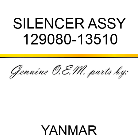 SILENCER ASSY 129080-13510