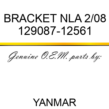 BRACKET NLA 2/08 129087-12561