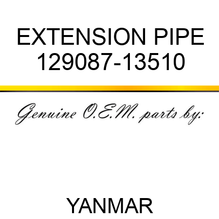EXTENSION PIPE 129087-13510