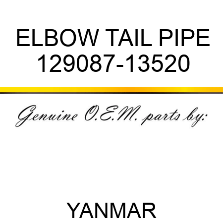 ELBOW TAIL PIPE 129087-13520