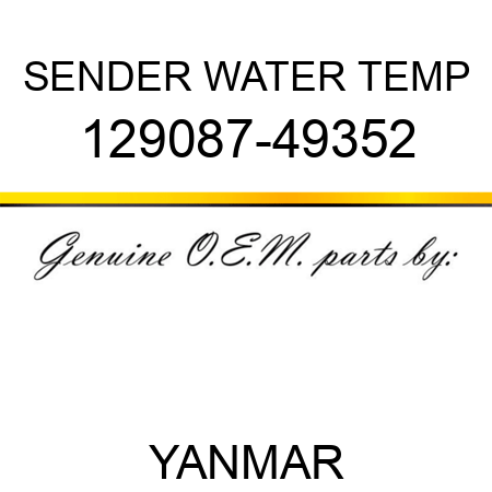 SENDER, WATER TEMP 129087-49352