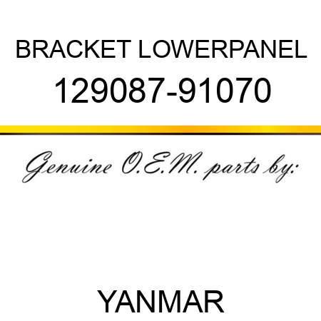 BRACKET LOWER,PANEL 129087-91070