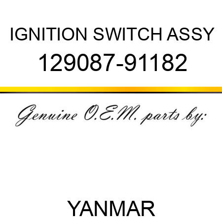 IGNITION SWITCH ASSY 129087-91182