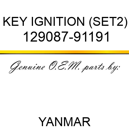KEY, IGNITION (SET2) 129087-91191