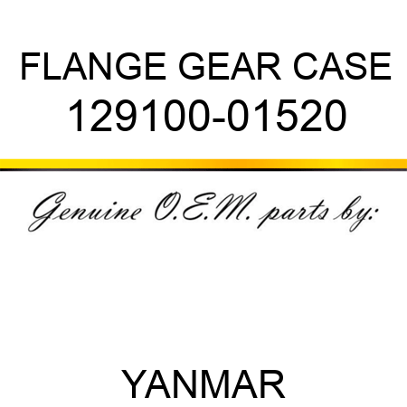 FLANGE, GEAR CASE 129100-01520