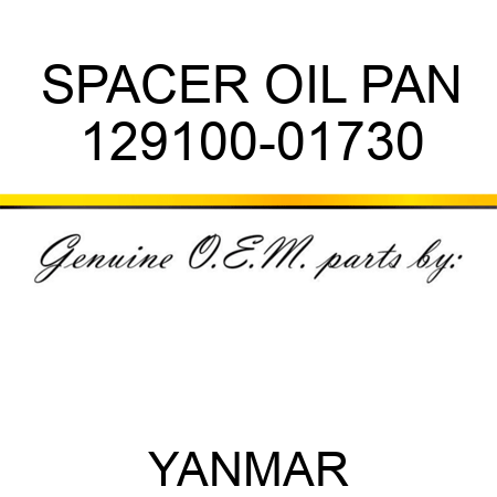 SPACER, OIL PAN 129100-01730