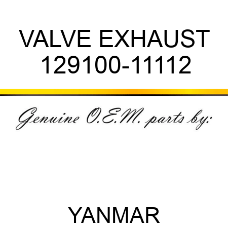 VALVE, EXHAUST 129100-11112